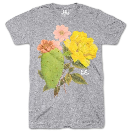 Kids T-Shirt Cactus Blossoms Heather Grey - Our Nation's Creations