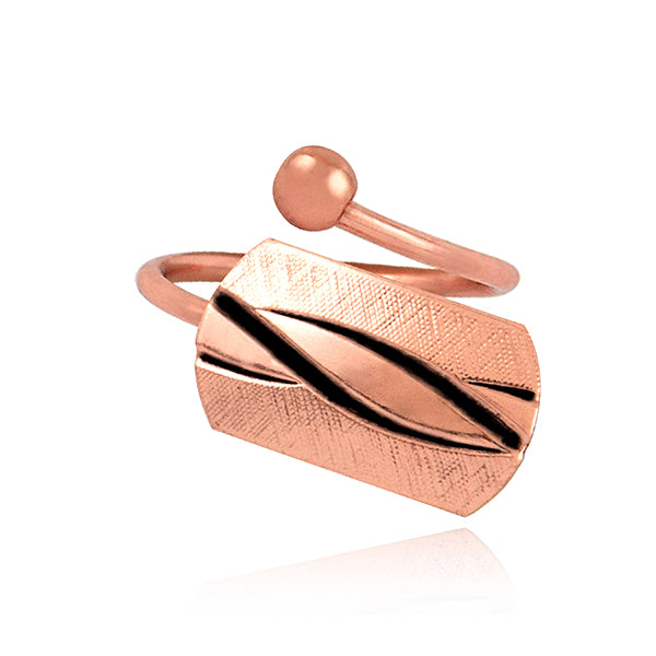 Twist Inlay Bypass Ring - Copper - Our Nation's Creations