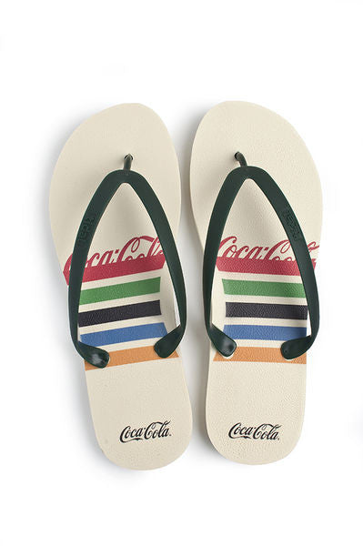 Flip Flop ~ Men's Coca Cola Stripes - Our Nation's Creations