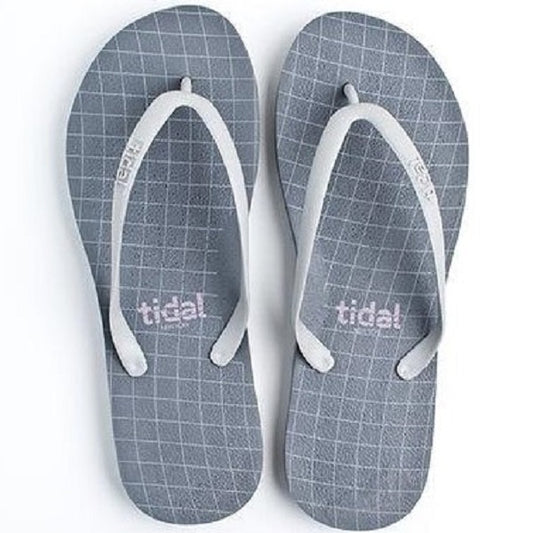 Flip Flop ~ Women's Wave Grid Gray - Our Nation's Creations