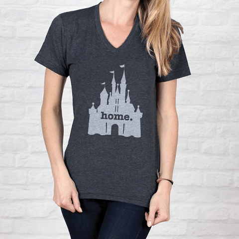 Home T Castle V-Neck T-Shirt - Our Nation's Creations