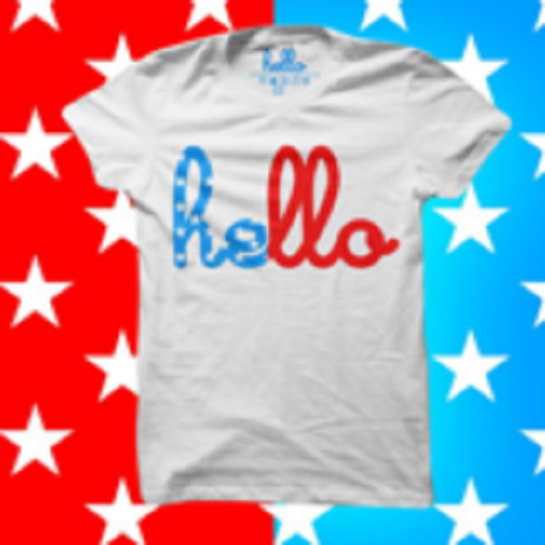 Unisex hello Red White & Blue T-Shirt - Our Nation's Creations