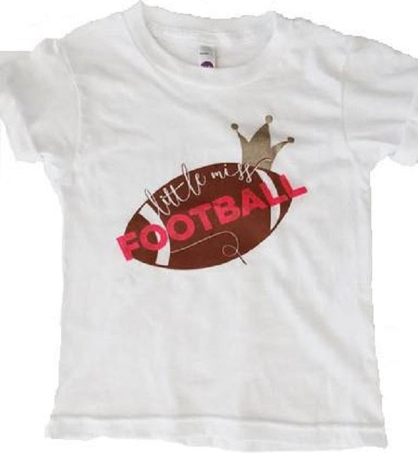 Little Miss Football Tee Shirt - Our Nation's Creations