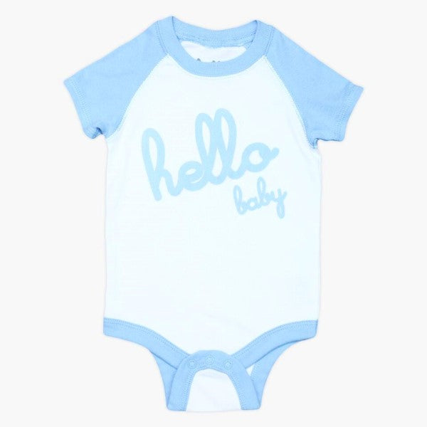 Onesie ~ Hello ~ Blue - Our Nation's Creations