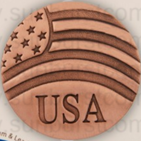 USA and Flag Pin - Copper - Our Nation's Creations