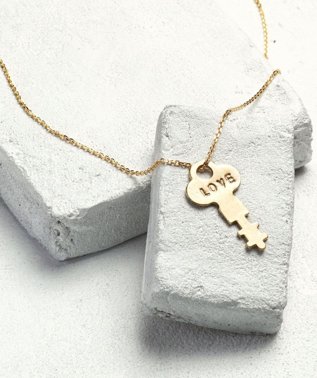 The Giving Keys 36" LOVE XL Dainty Pendant Gold - Our Nation's Creations