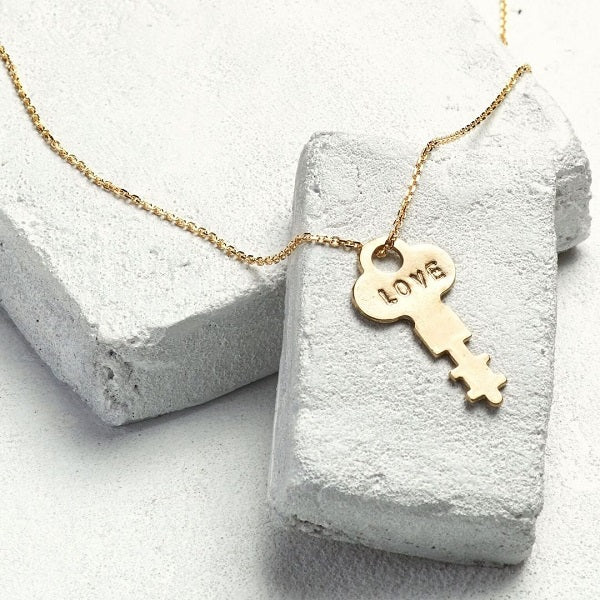 The Giving Keys 36" LOVE XL Dainty Pendant Gold - Our Nation's Creations