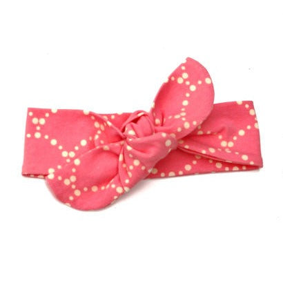 Headband Knotted Pink Scallop - Our Nation's Creations